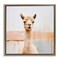 Stupell Industries Rustic Llama Portrait Framed Floater Canvas Wall Art